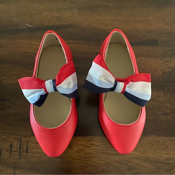 Janie and Jack Red Flat Shoes - Picture 5 of 8